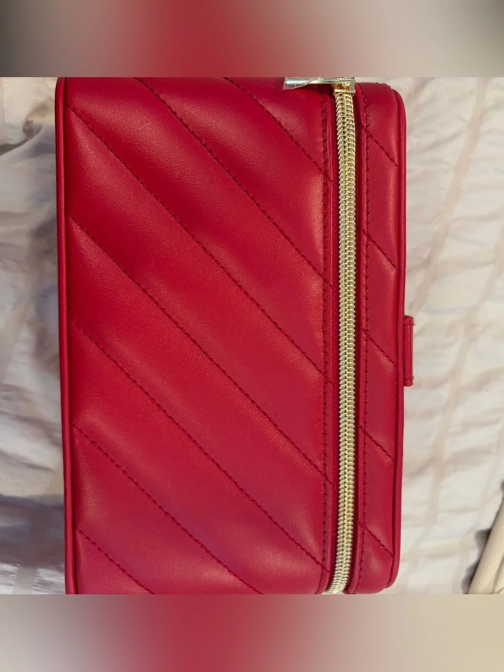 Cosmetic Case with Gold Zipper